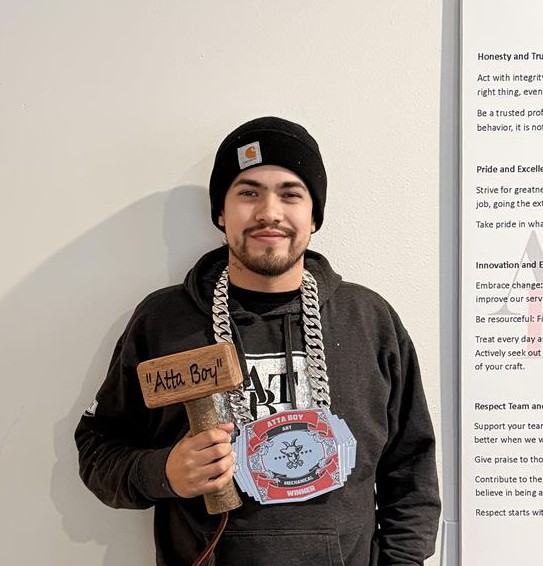 Felipe P. November Monthly Attaboy Winner.